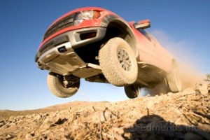 Stole my truck and span off up that trail...